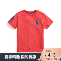 Ralph Lauren/拉夫劳伦男童 2020年春季Big Pony 平纹针织T恤32891 600-红色 2/2T