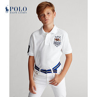 Ralph Lauren/拉夫劳伦男童 2020年夏季马球运动员图案网布Polo衫33757 100-白色 L