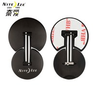 美国奈爱Niteize 手机支夹防滑手柄多功能夹不锈钢挂扣新款3M粘贴创意礼品 黑色FLO2-01-R7