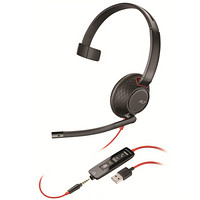 Plantronics 缤特力 Poly 博诣 BLACKWIRE C5210 USB-C 压耳式头戴式耳机 黑色 type c