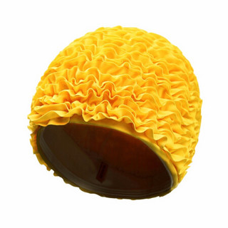 范德安（BALNEAIRE）游泳帽 长发防水护耳泳帽 女式成人布游泳帽 多色可选 黄色