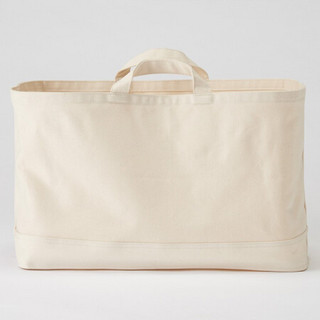 MUJI 附提手帆布长方形篮 特大·约长５２×宽２６×高３２ｃｍ