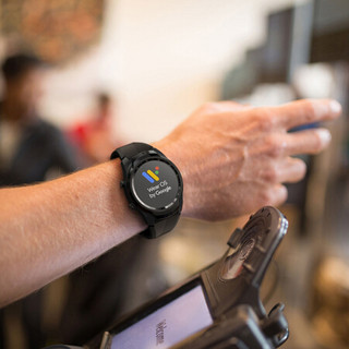 Ticwatch Pro 2020款 智能手表 45mm 蓝牙版 银河黑不锈钢表壳 黑色硅胶表带(北斗、GPS、NFC)