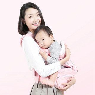 小米有品 小扬多功能婴儿背带腰凳 多功能双肩抱婴腰凳宝宝背带四季通用 水粉