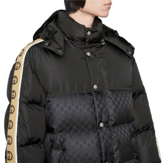 gucci古驰男士中长款羽绒服598725z8afz1043黑色46