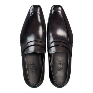 Berluti伯鲁提男鞋乐福鞋创新反面缝线精致设计黑色外底小牛皮材质 45.5