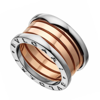 宝格丽(bvlgari)女士bzero.1传奇绝作多材质四环戒指 18k玫瑰金,白金