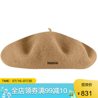 Kangol羊毛帽子男女贝雷帽画家帽纯色秋冬0252HT-1 Camel XL