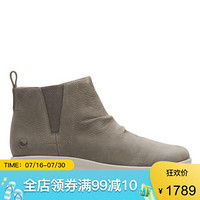 Clarks其乐女靴切尔西靴套脚短靴26136861 Taupe Nubuck 10M