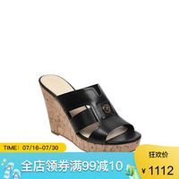 GUESS盖尔斯女鞋圆头坡跟套脚休闲高跟鞋GWEADRA2 black 7