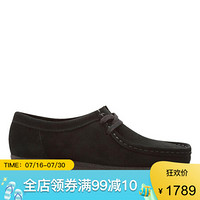 Clarks其乐女鞋休闲鞋袋鼠鞋麂皮26101112 Black 8.5M