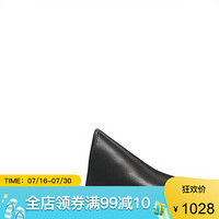 玖熙(Nine West)女鞋拖鞋粗跟外穿凉拖583469 Black Leather 10M