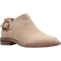 Clarks其乐女鞋绒面时尚方根舒适简约休闲鞋879891 Sand Suede 10(42码)