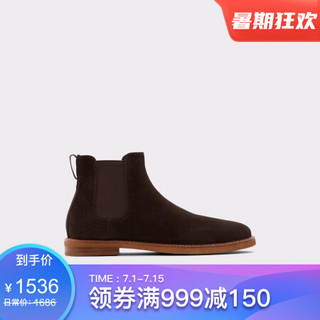 ALDO/奥尔多男鞋短靴套脚保暖低跟时尚皮鞋12655013 Brown 12