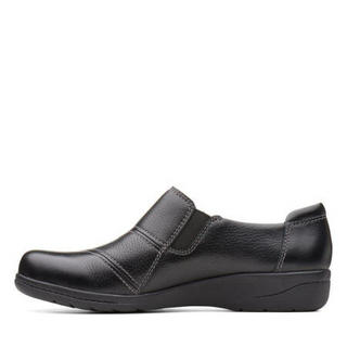 Clarks其乐女鞋休闲鞋单鞋26136741 Black Leather 5.5M