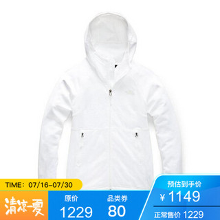 The North Face北面女士外套拉链连帽休闲运动衣NF0A3SRG TNF WHITE L