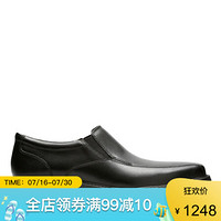 Clarks其乐男鞋低帮套脚皮鞋商务休闲鞋26130064 Black 7M