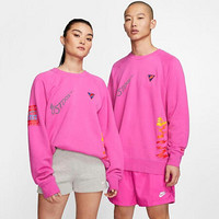 Nike耐克男士卫衣圆领套头涂鸦印花上衣CJ5055 Fuchsia 2XL