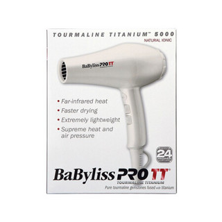 美国直邮 巴比丽丝 BaByliss PRO 美发工具 家用负离子 大功率恒温护发 吹风机 白色 1900W 6档