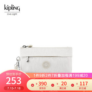 kipling女士迷你长款钱包2020年新款时尚简约手机包手拿包|NIYLAH 浅石灰拼接