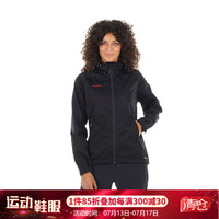 MAMMUT/猛犸象 Clion Advanced 软壳衣女户外防风衣透气运动连帽软壳夹克外套  1011-21131 黑色 S
