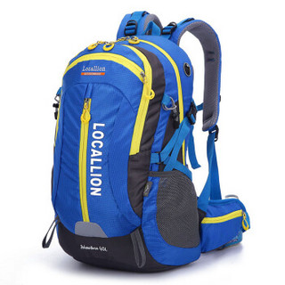 力开力朗（LOCAL LION）背包 登山包双肩背包休闲运动包可放15.6英寸电脑 477蓝色