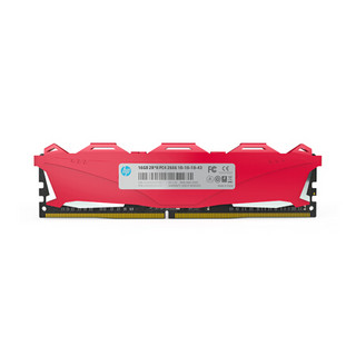 HP 惠普 V6 DDR4 2666MHz 台式机内存 马甲条 红色 16GB V6