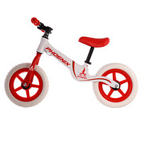 凤凰（Phoenix）儿童平衡车 2-3-5岁宝宝镁合金滑步车 小孩玩具车 小孩自行车免充气胎 白红色