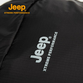 Jeep 吉普 休闲双肩包男 户外大容量背包男女旅行防泼水抗撕拉双肩背包徒步登山包轻便多功能背包 8296 品牌黑 均码