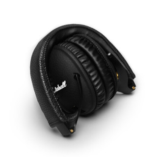 monitor头戴式有线摇滚重低音手机电脑耳机折叠式线控式马勺耳麦 黑色