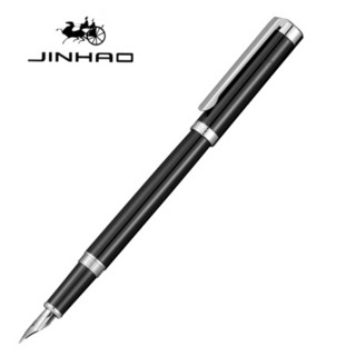金豪（Jinhao) 155黑漆色经典钢笔男女商务办公签字笔大容量练字钢笔墨水笔礼品写字钢笔