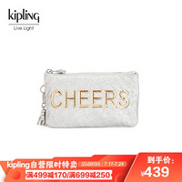 Kipling 钱包kipling 音乐系列零钱包女帆布手机包凯浦林小钱包手拿包化妆包KI538164YCHEERS印花