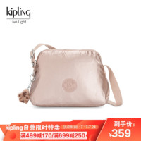 Kipling斜挎包女包轻便帆布包时尚潮流简约小巧凯浦林手提包单肩包KI44923IT|DIEP 金属石英色