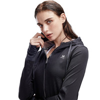 HOTSUIT暴汗服女健身服暴汗上衣发汗服瑜伽爆汗跑步运动外套 黑色 L