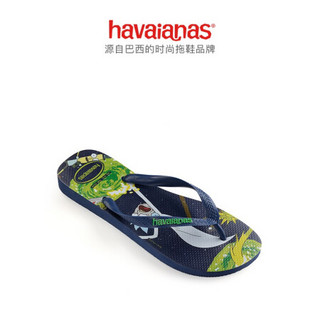 Havaianas哈唯纳Top Rick and Morty2020哈瓦那潮款外穿男人字拖鞋男鞋 0555-静谧蓝/印花 适合 39-40码