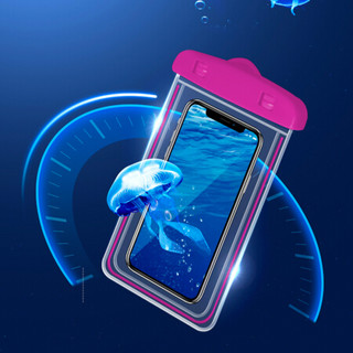 梵帝西诺 手机防水袋 户外游泳潜水温泉拍照触屏防水套 外卖快递触屏多功能密封袋手机通用 粉红色