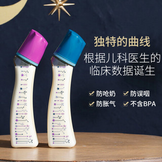 Betta(蓓特）奶瓶防呛奶PPSU套装新生儿奶瓶日本原装进口早产儿宝宝婴儿防胀气 智能S3 智能S3-NightSky 240ml+智能SF4
