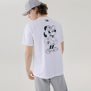 MLB短袖男女通用情侣装迪士尼联名款潮流T恤女韩版米老鼠 31TSK1 白色米奇 M/95(偏大一码）