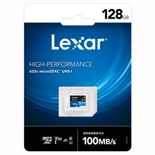 Lexar 雷克沙 633x Micro-SD存储卡 128GB（UHS-I、V30、U3、A1）