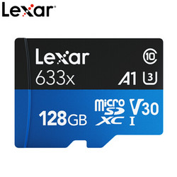 Lexar 雷克沙 存储卡128GB TF（MicroSD）Class10 U3 A1 读100MB/s （633x）