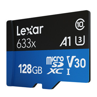 Lexar 雷克沙 633x Micro-SD存储卡 128GB（UHS-I、V30、U3、A1）