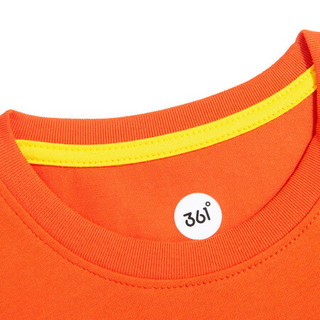 361°361度男小童卡通短袖T恤2020新款圆领儿童短袖针织衫ZYK52024214 番茄红4214 101