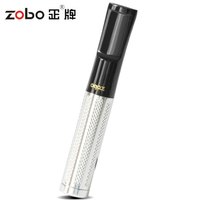 正牌ZOBO清洗型拉杆过滤粗中细烟三用烟嘴套装ZB-863（银色）生日礼品礼物