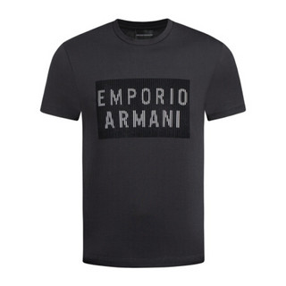 EMPORIO ARMANI阿玛尼奢侈品20春夏男装针织T恤衫3H1TB7-1J30Z BLACK-0003 S