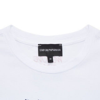 EMPORIO ARMANI 阿玛尼奢侈品20春夏女士针织T恤衫 3H2T7E-2J07Z WHITE-0100 40