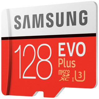 SAMSUNG 三星 EVO Plus系列 Micro-SD存储卡 128GB（UHS-I、U3）