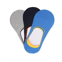 佐丹奴（Giordano） 内衣男袜 三对包装百搭防滑隐形船袜01156001 灰色/军蓝色/蓝色均码