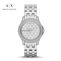 阿玛尼手表(Armani Exchange)女表 时尚璀璨水钻女士石英腕表 AX5215