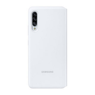 三星Galaxy A90 5G原装手机保护套 插卡式翻盖保护套 便捷卡片携带设 手机保护壳 皮套  白色