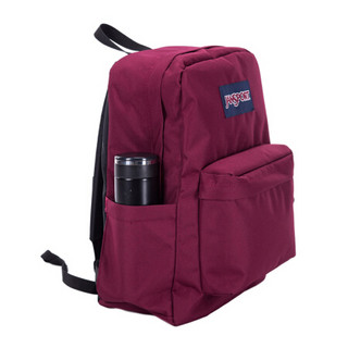 JANSPORT 杰斯伯 男女款双肩包 4QUT04S 紫酒红 中号